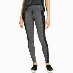 Athleta Metro Drifter Leggings Herringbone Colorblock Zippers Athleisure Urban